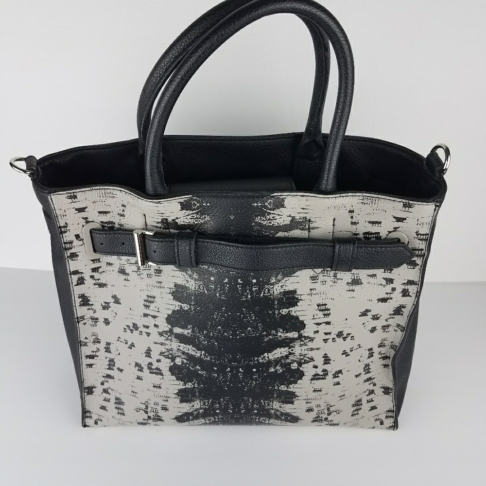 Reed Modern American Luxury Handbag EUC Black Gray